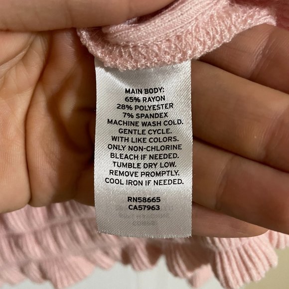 Make + Model Ribbed Pink Hoodie Sweater - Picture 4 of 4